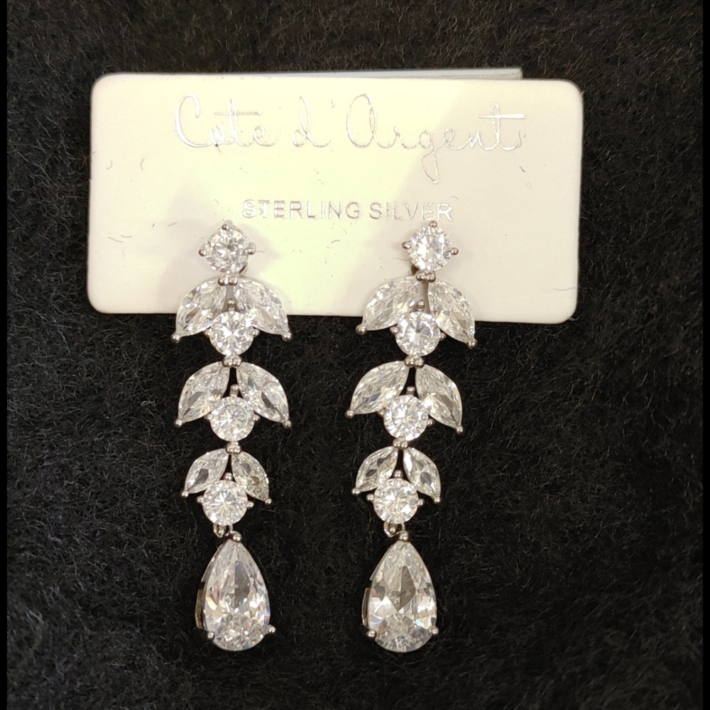 NWT Cote d'argent sterling silver earrings giftbox